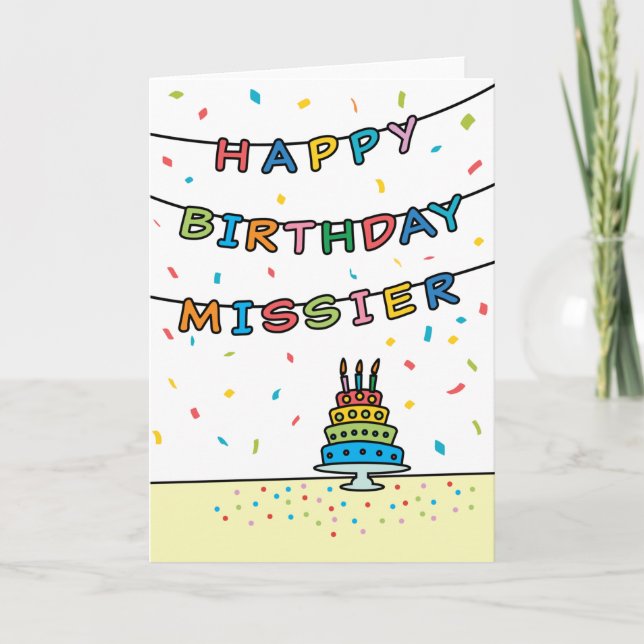 Birthday Card for Missier (Front)
