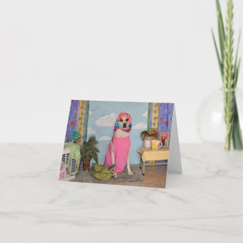Birthday Card For Mom Using Photo Of Dog In Drag by PlaxtonDesigns at Zazzle