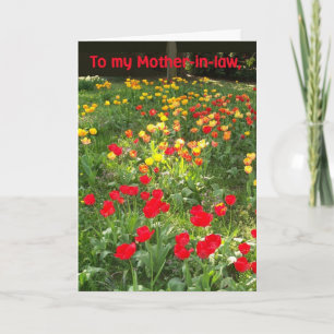 Birthday Card for Mother-in-law - 'Tulips'