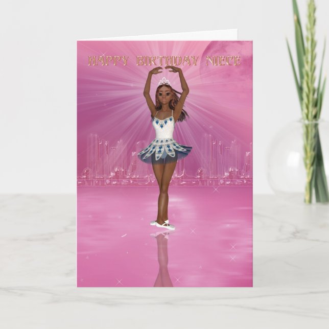 Birthday Card For Niece Ballet Dancer (Front)