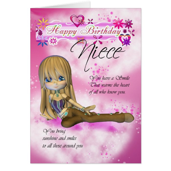 Birthday card for Niece, Moonies Cutie Pie collect