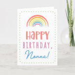 Birthday Card for Nonna<br><div class="desc">You call your grandmother Nonna, not Grandma. (Nonna means grandmother in Italian.) Imagine how excited Nonna will be to receive a birthday card addressed especially to her! Your nonna also will love this card's cute, watercolor-inspired boho rainbow design that says "Happy birthday Nonna!" Make this card customizable! Click "Edit Design",...</div>