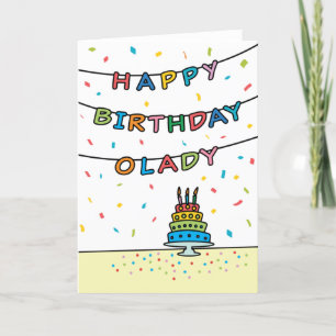 Birthday Card for Olady