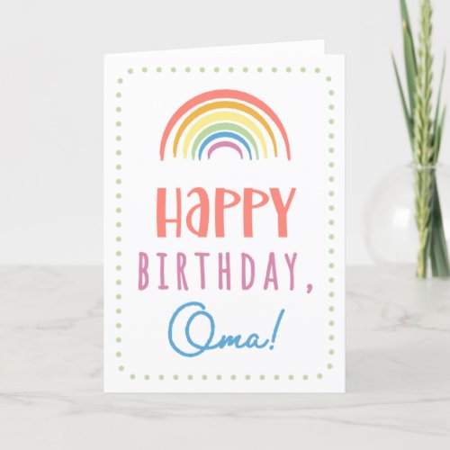 Birthday Card for Oma