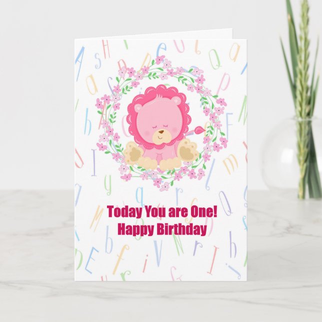Birthday Card for One Year Old Child (Front)