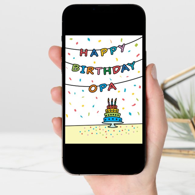 Birthday Card for Opa (Front Digital)