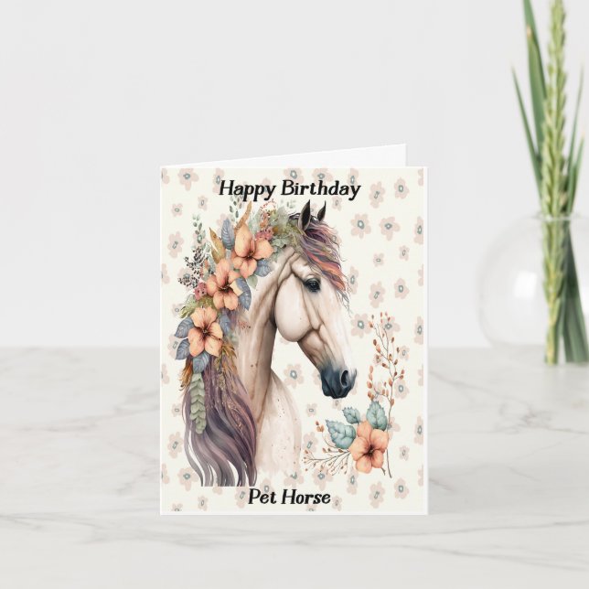 Birthday Card for Pet Horse (Front)