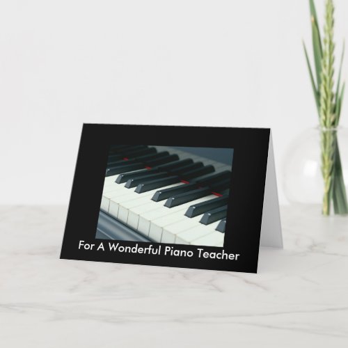 Birthday Card For Piano Teacher