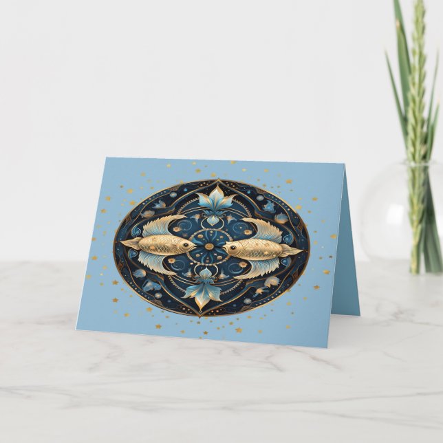 Birthday Card for Pisces Feb. 19th to March 20th (Front)
