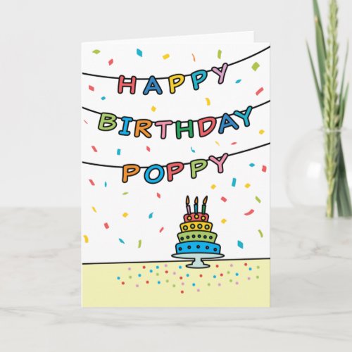 Birthday Card for Poppy