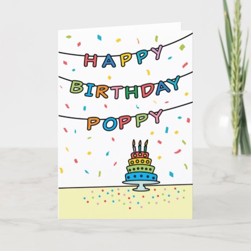 Birthday Card for Poppy