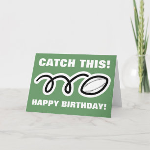 Birthday card for rugby fans and players