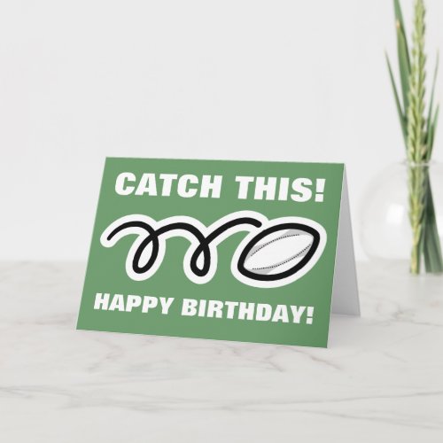 Birthday card for rugby fans and players