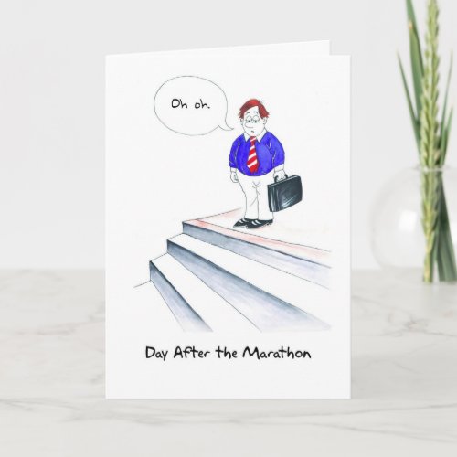 Birthday Card for Runner _ Oh Stairs