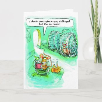 Birthday Card For Runner - Tapering Mouse by FarGoneGreetings at Zazzle