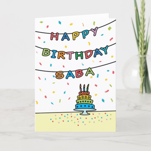 Birthday Card for Saba