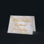 Birthday card for sister-in-law with pearls<br><div class="desc">Beautiful white pearls lying on a lace background. A gorgeous birthday card for a sister-in-law.You can customize to convey your own sentiments.</div>
