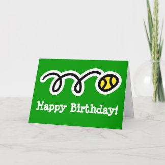 Birthday card for tennis player and enthusiasts