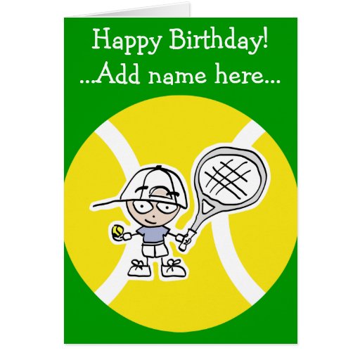 Birthday card for tennis players kids | Zazzle