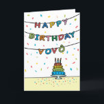 Birthday Card for Vovô<br><div class="desc">You call your grandfather Vovô, not Grandpa. (Vovô means grandfather in Portuguese.) Imagine how excited Vovô will be to receive a birthday card addressed especially to him! Your vovô also will love this card's colorful fireworks-inspired design (yellow, pink, blue, and purple on a black background) which says "Happy birthday, Vovô!"...</div>