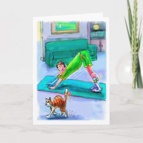 Birthday Card for Yoga Lover _ Downward Dog
