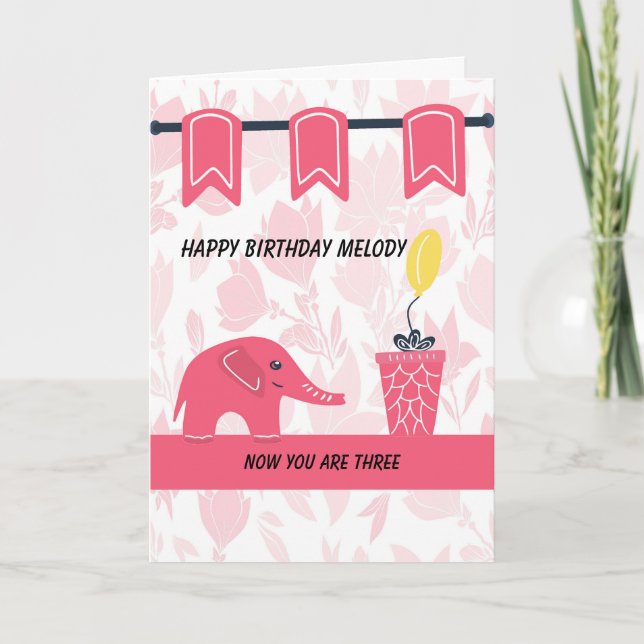 Birthday Card for Young Female Child (Front)