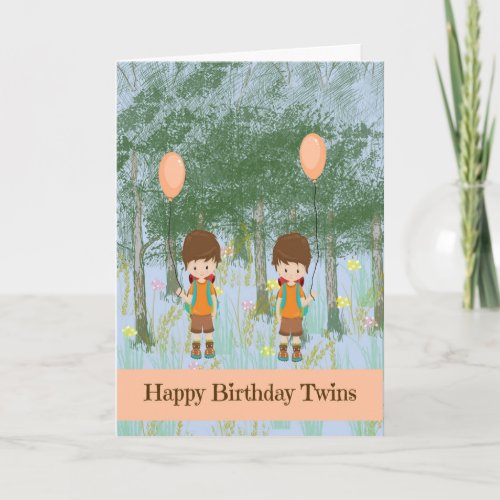 Birthday Card for Young Twin Boys