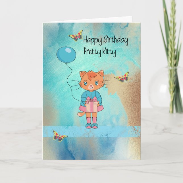 Birthday Card for your Kitty (Front)