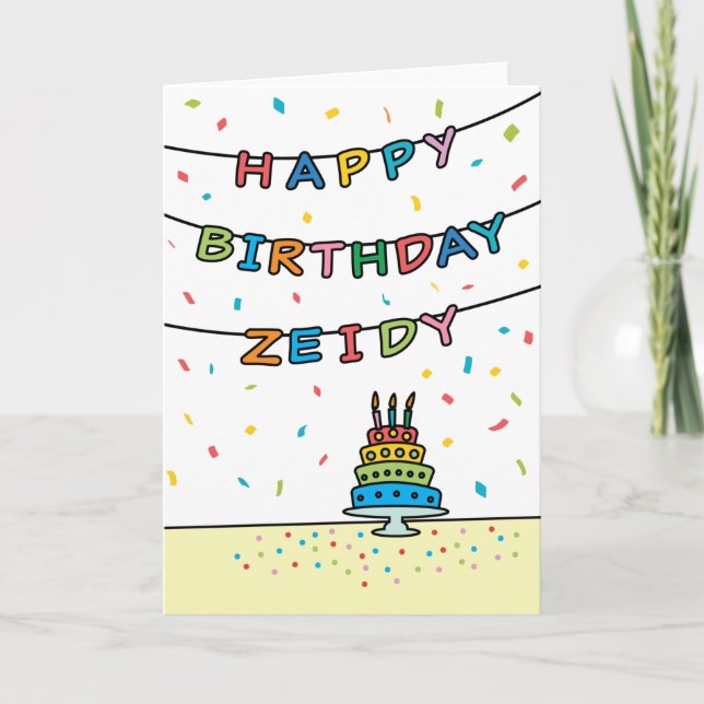 Birthday Card for Zeidy (Front)