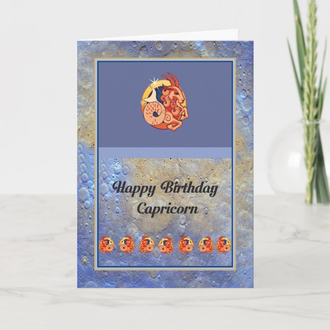 Birthday Card for Zodiac Capricorn (Front)