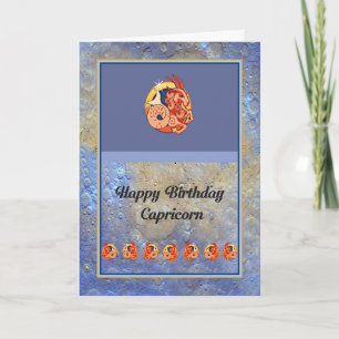 Birthday Card for Zodiac Capricorn