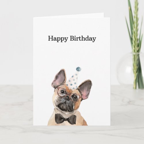 Birthday Card French Bulldog Card