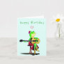 Birthday Card Frog Playing Guitar - Funny