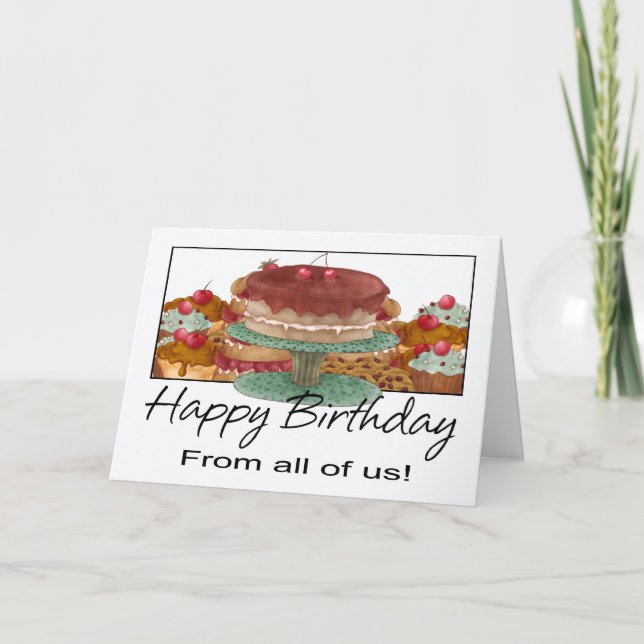 Birthday Card - From All Of Us - Business Birthday (Front)