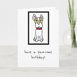Birthday Card - From the Dog - Boston Terrier