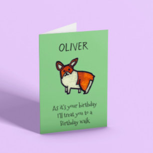 Birthday Card From Your Dog Customisable