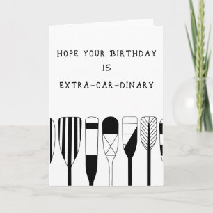 Birthday Card - Funny - Printable - Blank - Oar