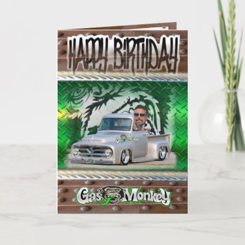 Birthday card gas monkey