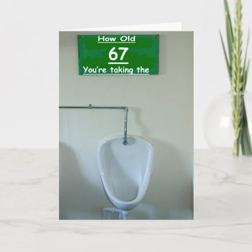 Birthday Card Gents Toilet
