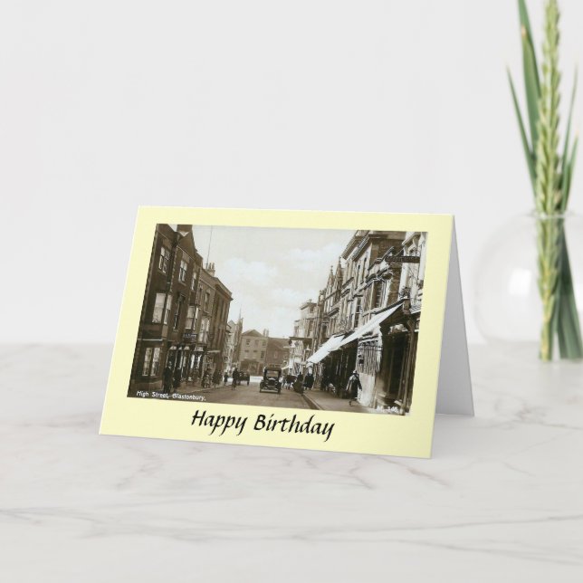 Birthday Card - Glastonbury, Somerset (Front)