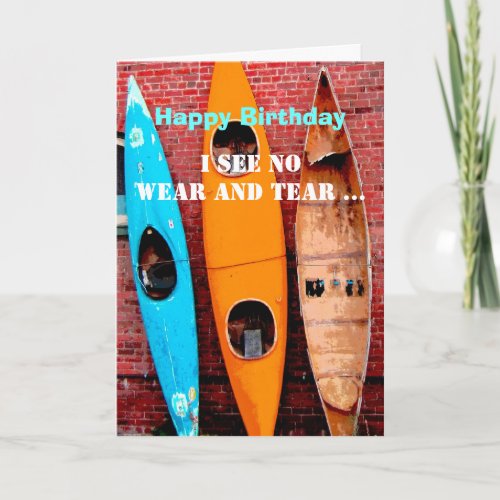 Birthday card humor kayaks photography