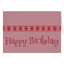 Birthday Card In Mauve