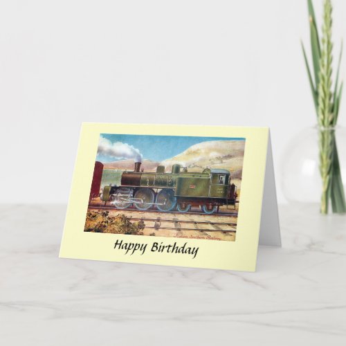 Birthday Card _ Italian Southern Railway Engine