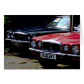Birthday card Jaguar cars (Front Horizontal)