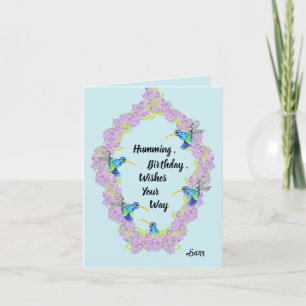 Birthday Card : Love Of The Humming Bird's