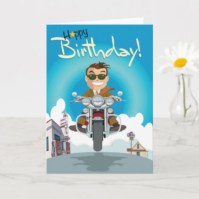 Special Birthday Card For Men - Vintage Sports Car Greeting - Classic Motor - Male Happy Bday Best Wishes All Ages - Unique Unusual Cool Vector Art - View #8
