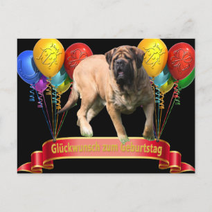 birthday card Mastiff postcard