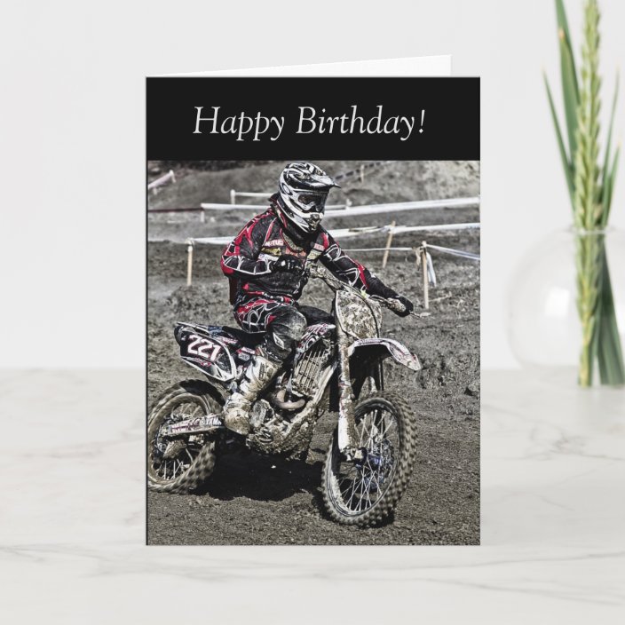 Birthday Card: Motocross Guy Card | Zazzle.com