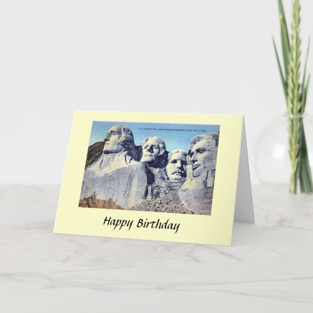Birthday Card - Mount Rushmore, South Dakota (Front)