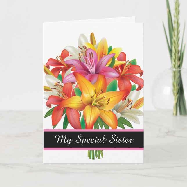 Birthday Card-My Special Sister Card (Front)